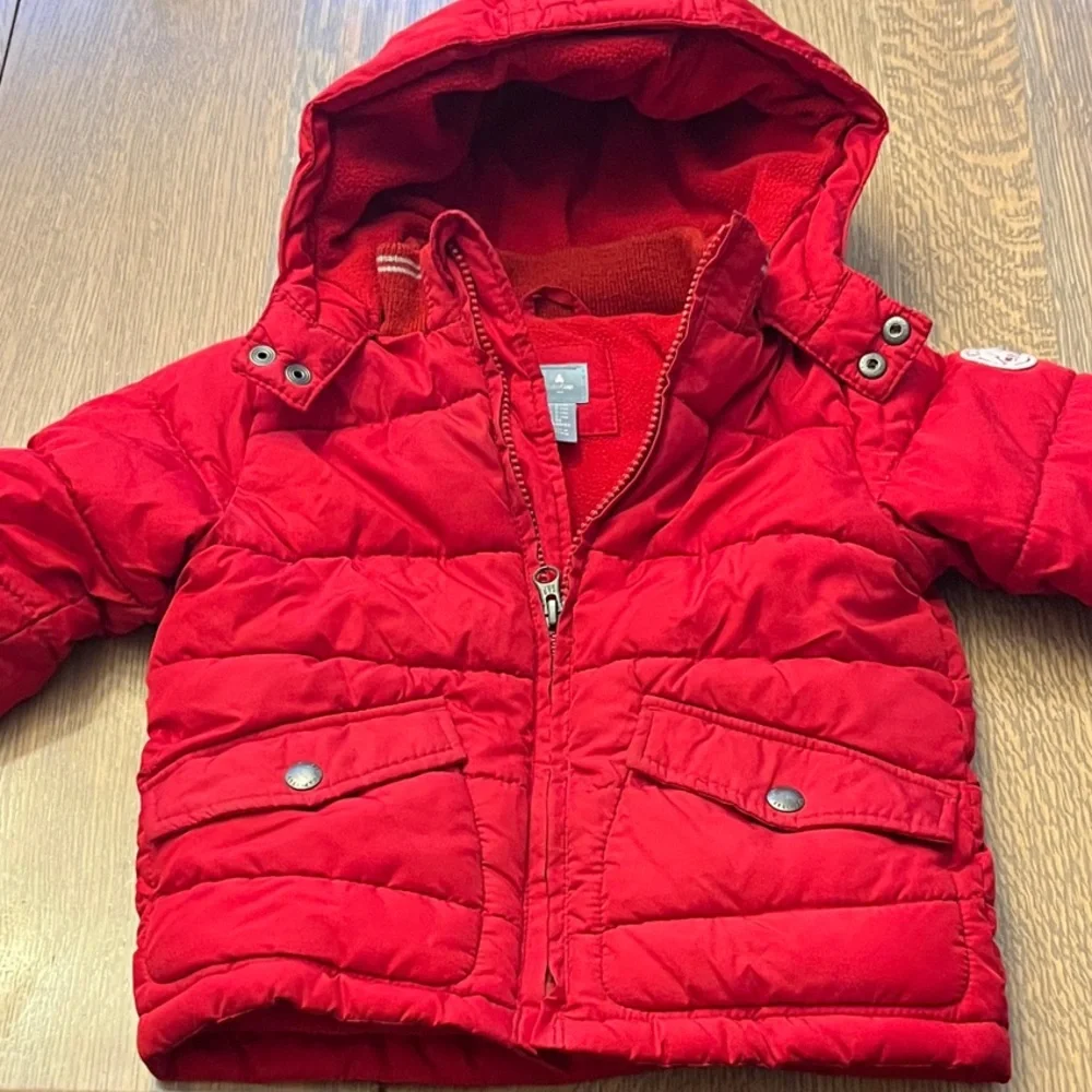 GAP Bright Red Kids Puffer Jacket